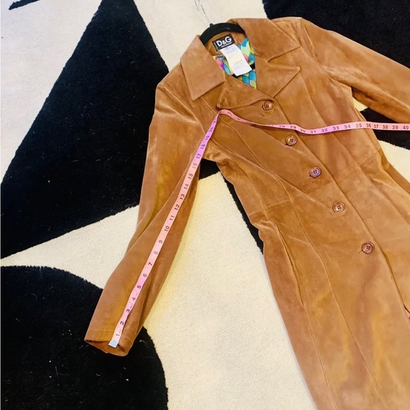 Dolce and Gabbana Brown Suede Trench Coat Size 40. - Picture 12 of 15